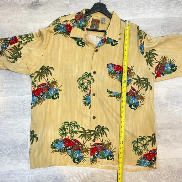 Pineapple Connection Men’s Vintage Hawaiian T Shirt Retro Car Palm Trees Size L - Picture 5 of 15